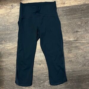 Lululemon High Rise Crop Leggings Athletic Yoga‎ Pants Pockets Size 6
